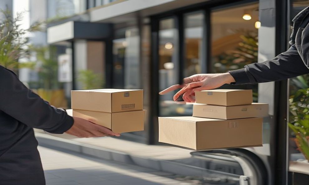 Generated delivery handoff with catering boxes
