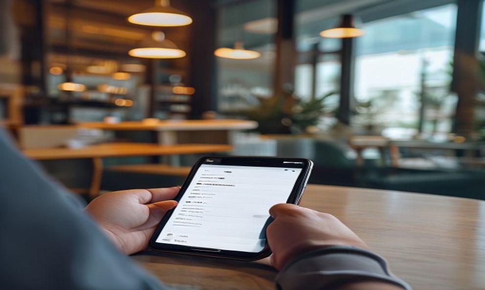 Generated customer filling a form on phone