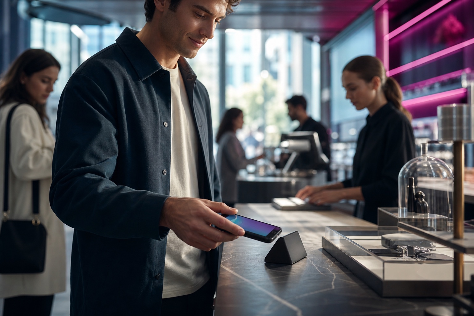 A customer saving a digital membership naturally after checkout
