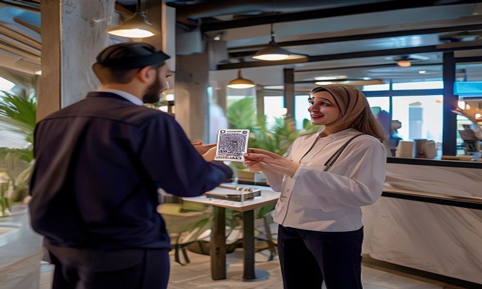 Generated guest reservation check-in scene